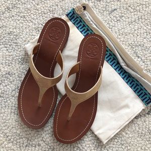 Tory Burch gold heeled sandals